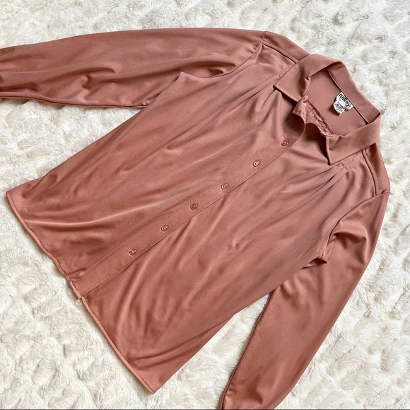 Vintage 1970s Millay Copper Button Down Shirt - Picture 5 of 15